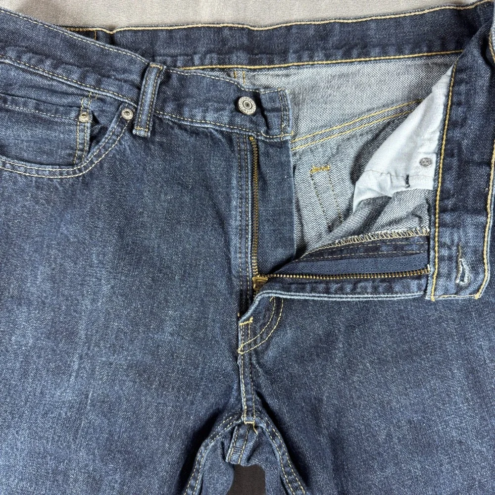 Levis 559 Mens Relaxed Straight Leg Jeans 36x32 Dark Wash Blue Denim